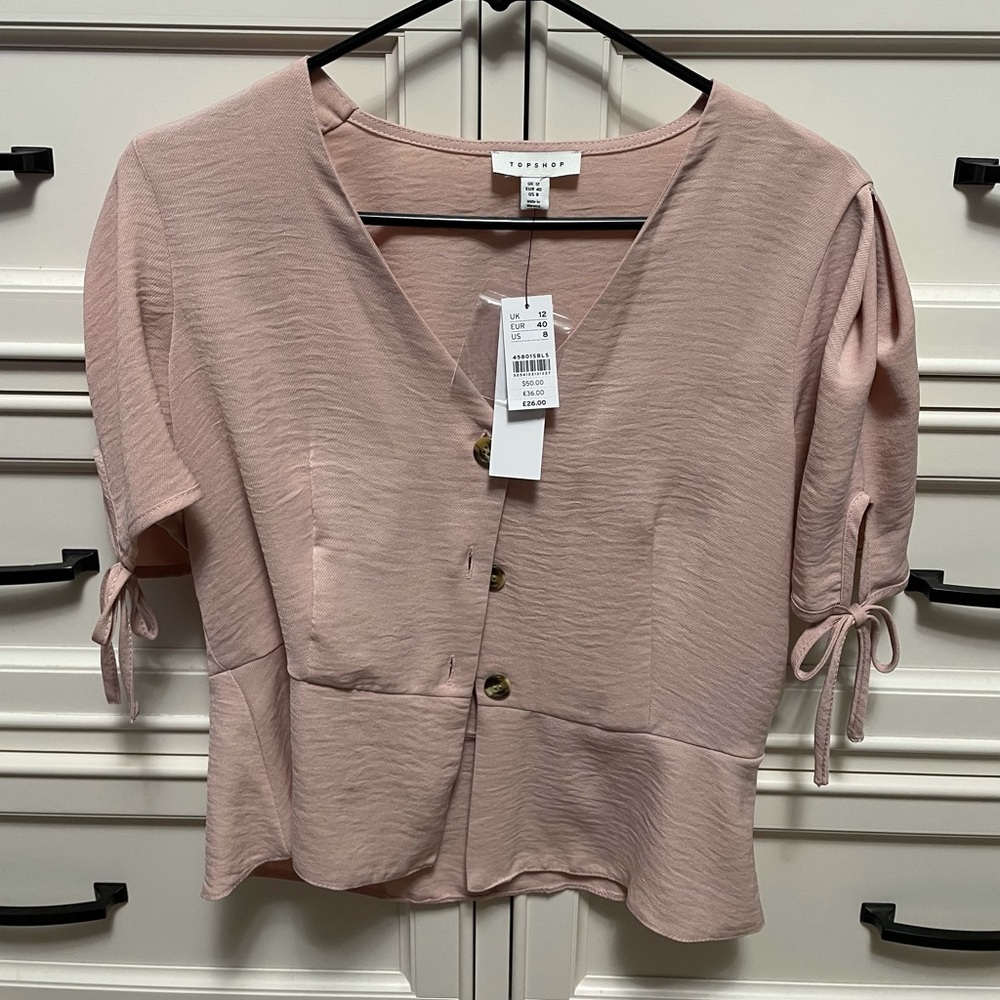 Top Shop pink blouse